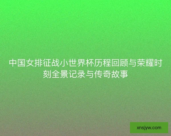 中国女排征战小世界杯历程回顾与荣耀时刻全景记录与传奇故事